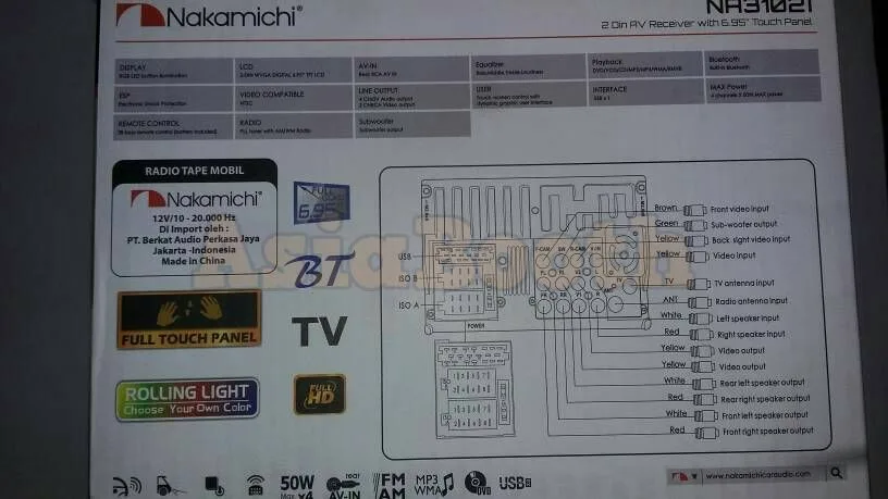 Nakamichi NA3100i Car Tv Radio 2Din (Box 2)