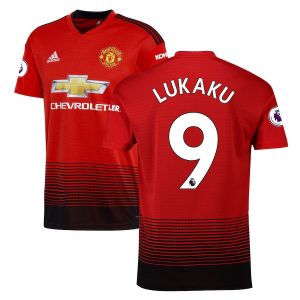 2018-2019 Manchester United Home Jersey Shirt Climacool For Men (Romelu Lukaku)