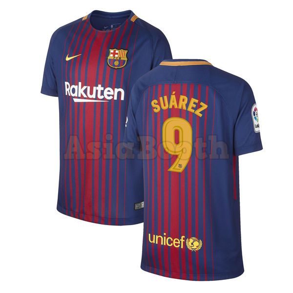 2017-2018 Barcelona Home Jersey (Luis Suarez)