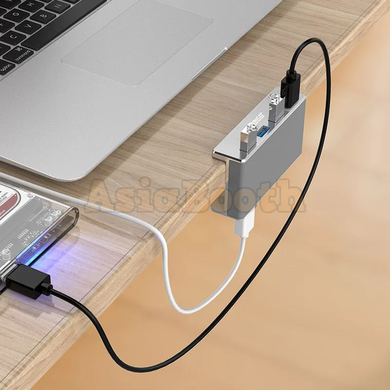 ORICO 4 Ports USB 3.0 Hub with Clip-On Type for Desk Mount