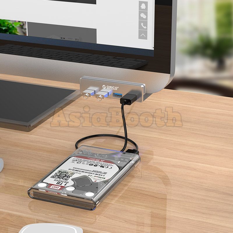 ORICO 4 Ports USB 3.0 Hub with Clip-On Type for Monitor Mount