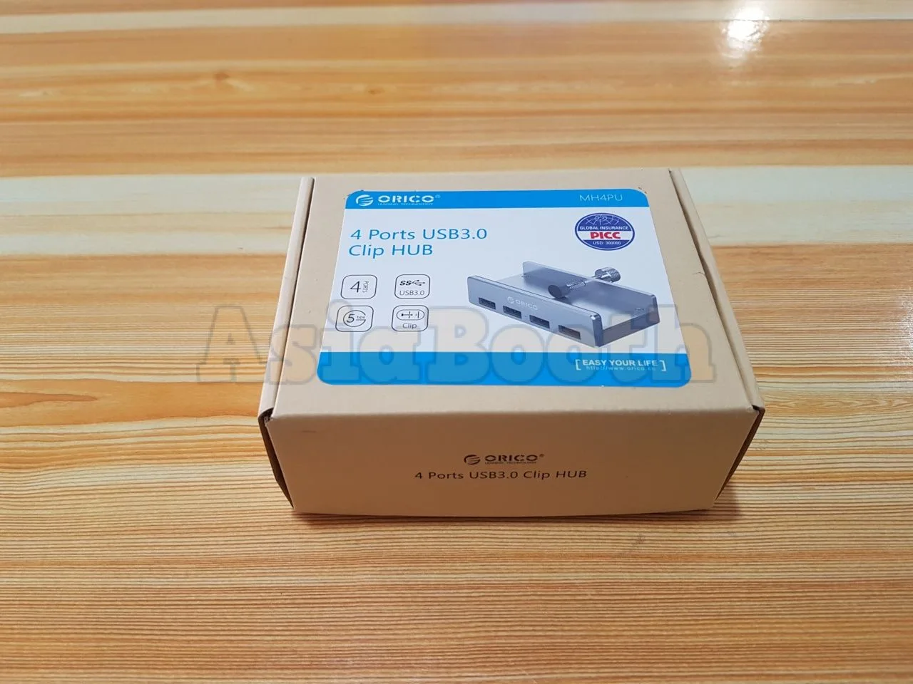 ORICO 4 Ports USB 3.0 Hub with Clip-On Type for Monitor & Desk (Box)