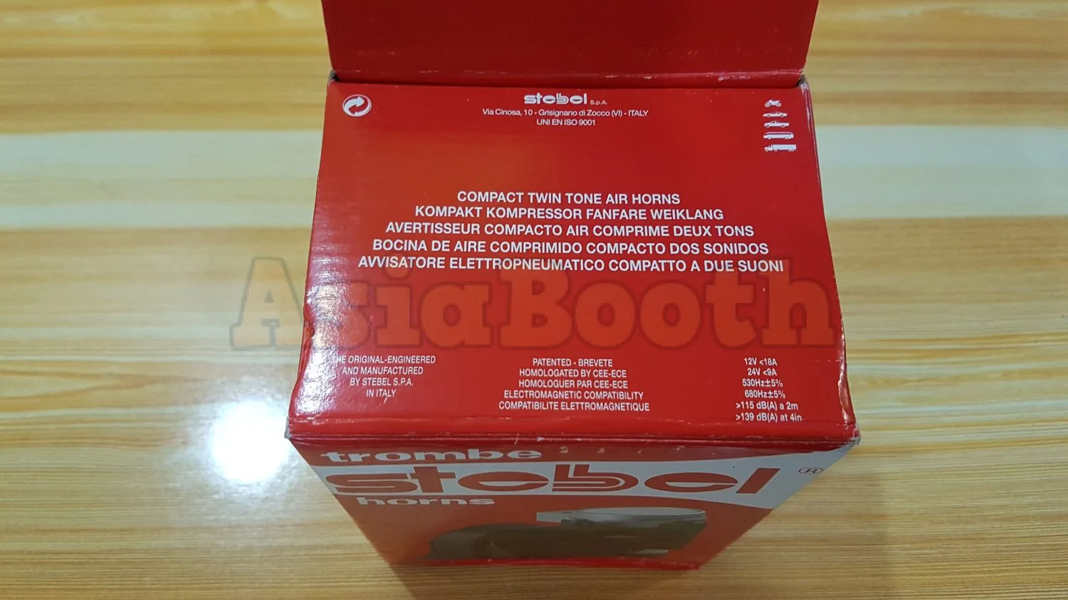 Stebel Nautilus Red Car Motorcycle Truck Horn