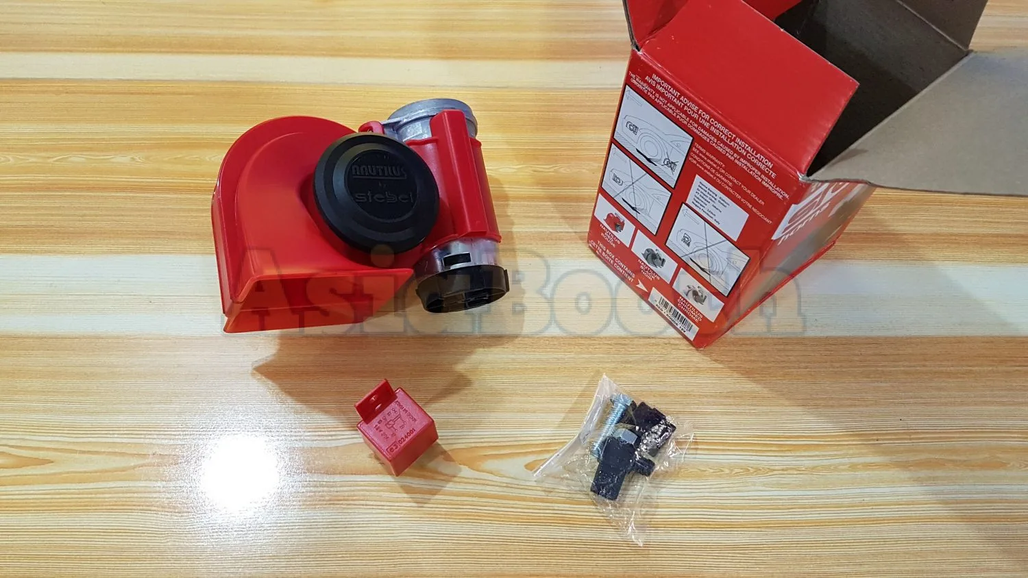 Stebel Nautilus Red Car Motorcycle Truck Horn