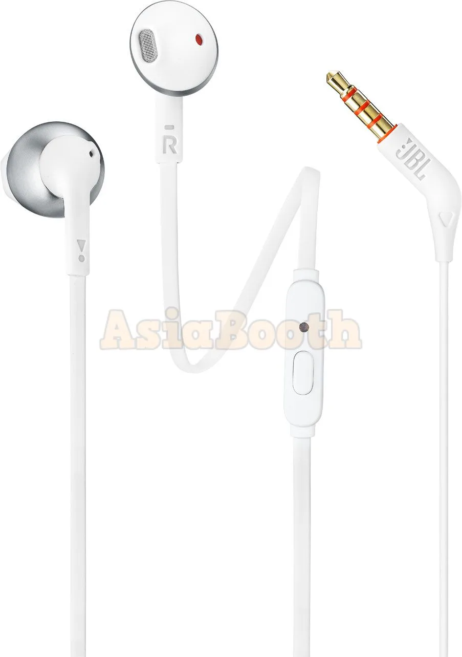 JBL T205 by Harman In Ear Stereo Headphones Powerful Pure Bass Sound