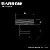 Barrow 3/8" Barb To G1/4 Female - TNYBT3-A01