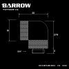 Barrow G1/4 360° Rotary 90° Angle Male to Female - TWT90S-V2