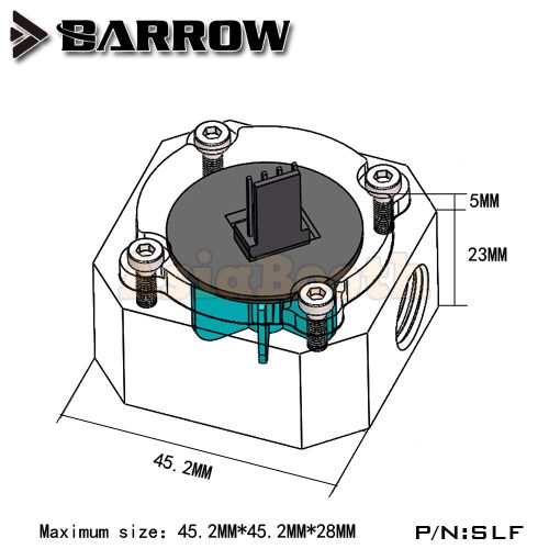 Medidor de flujo Barrowch para refrigeración por agua de computadora - SLF-V3
