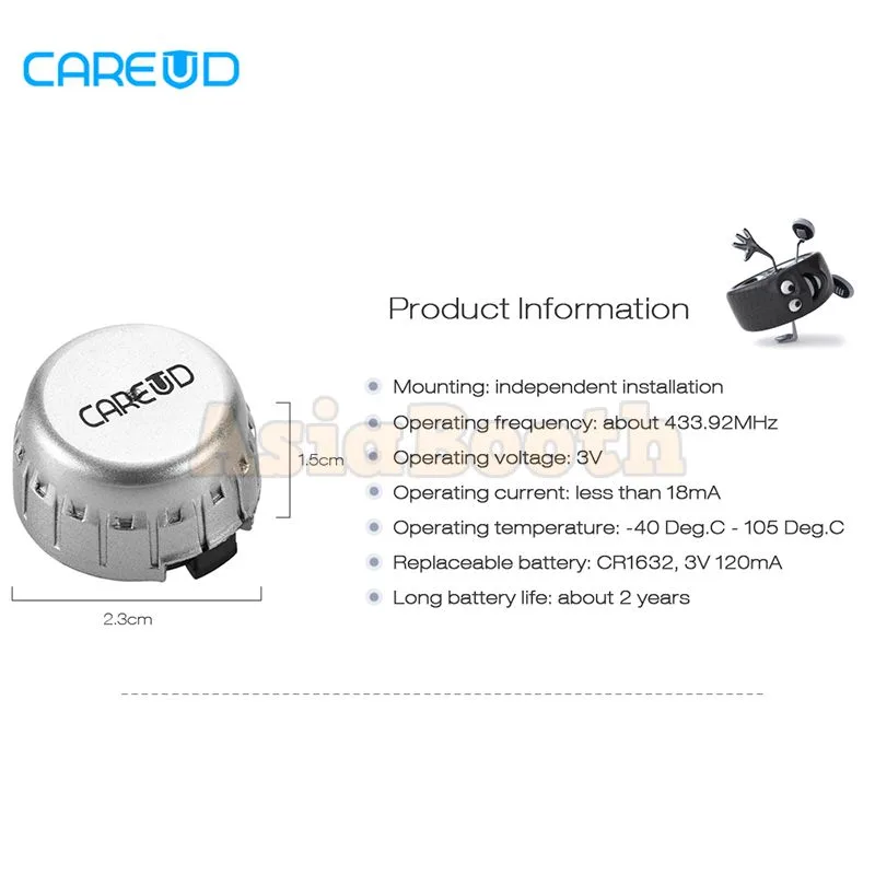 CAREUD External Sensor For Car Bike TPMS Replacement