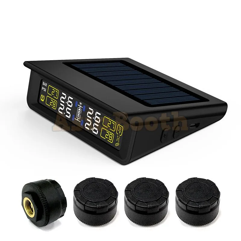 CAREUD T86 Universal TPMS Tire Pressure Monitor For Car SUV - External Sensor Black