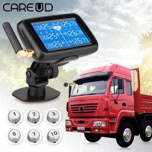 CAREUD U901 Universal TPMS Tire Pressure Monitor For Truck / RV 6 Sensor