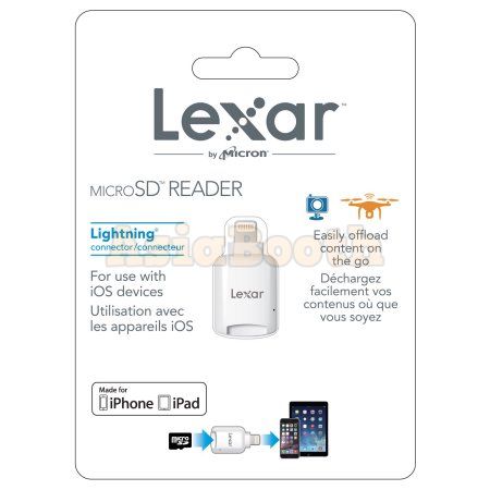 Lexar Lightning microSD / TF Card Reader To Apple IOS Connector