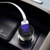 Rock Car USB Dual Charger with LCD Display - 5 Volt 4.8A