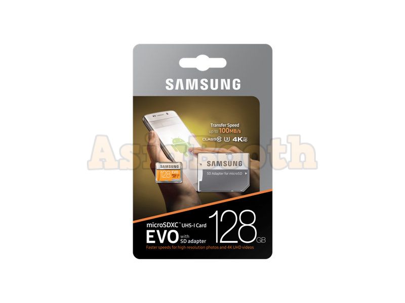 Samsung EVO MicroSD SDXC UHS-I U3 TF Card With Adapter