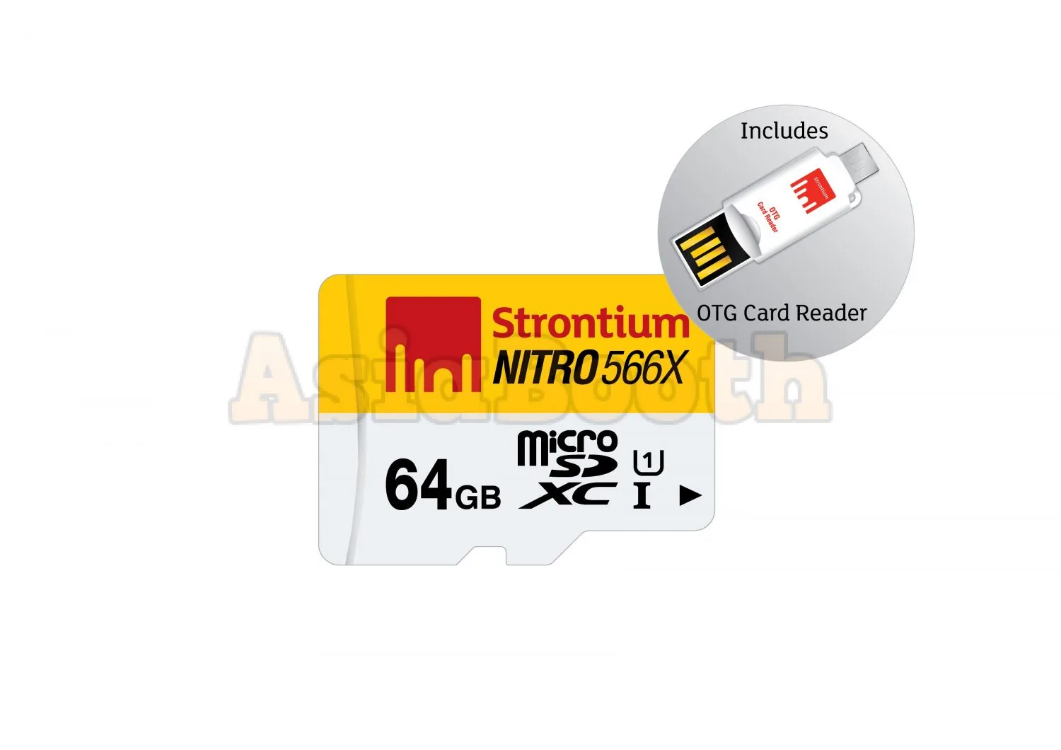 Strontium Nitro MicroSD SDHC UHS-I TF Card Class10 With Adapter - 64GB