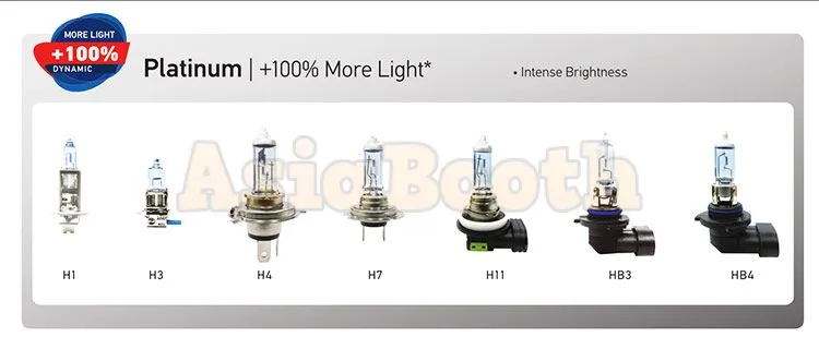 HELLA Platinum Halogen Bulb 12 Volt 55 Watt +100% Dynamic Range