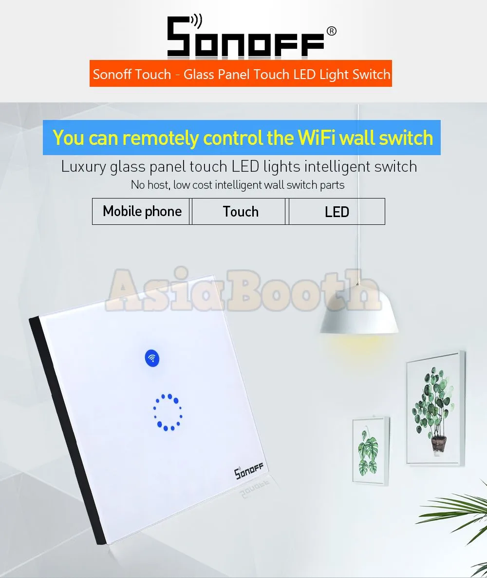 Sonoff Smart Home Wireless Wall Switch Touch Panel - EU Model