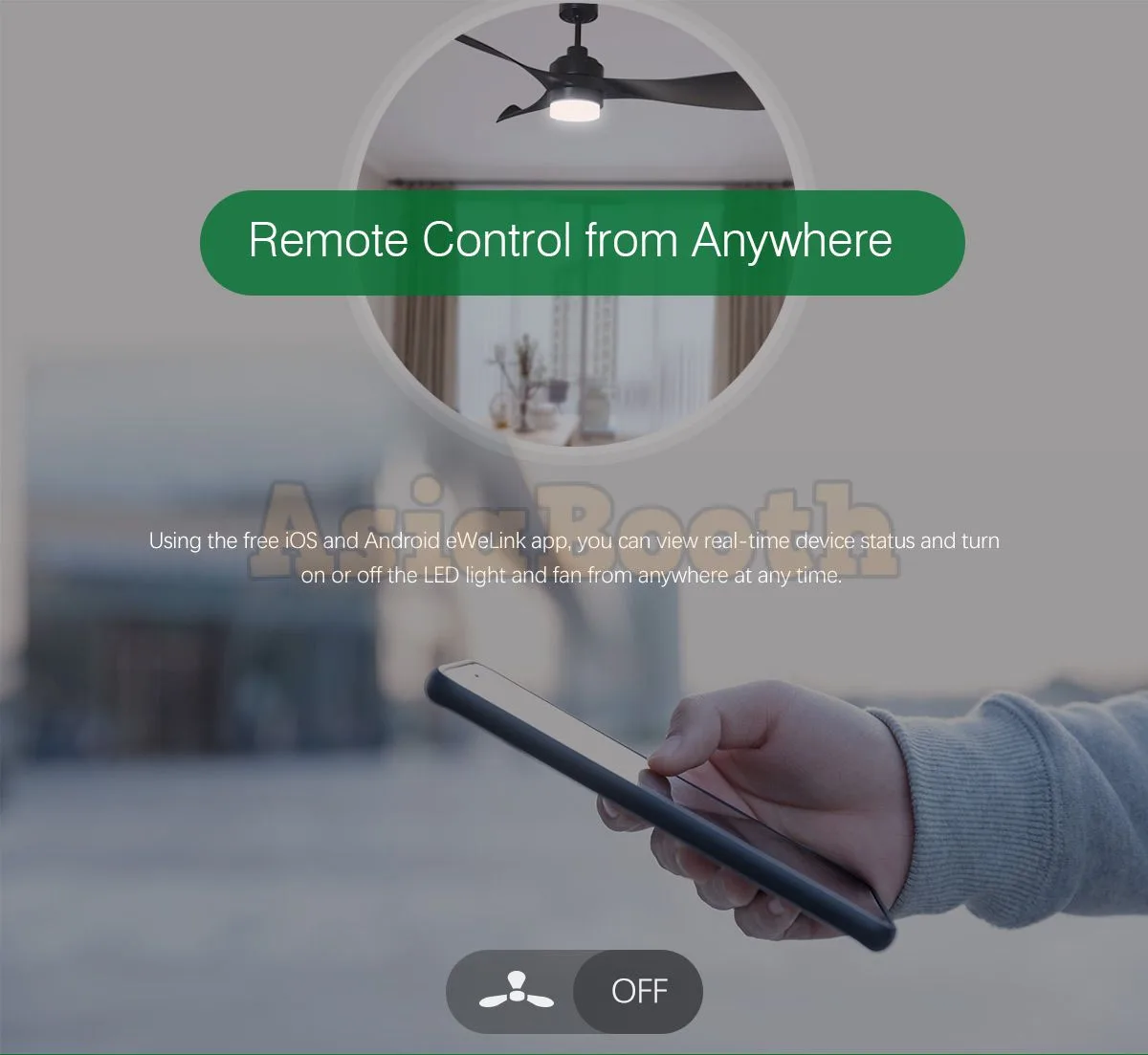 Sonoff iFan02 Wireless RF Ceiling Fan Smart Home System
