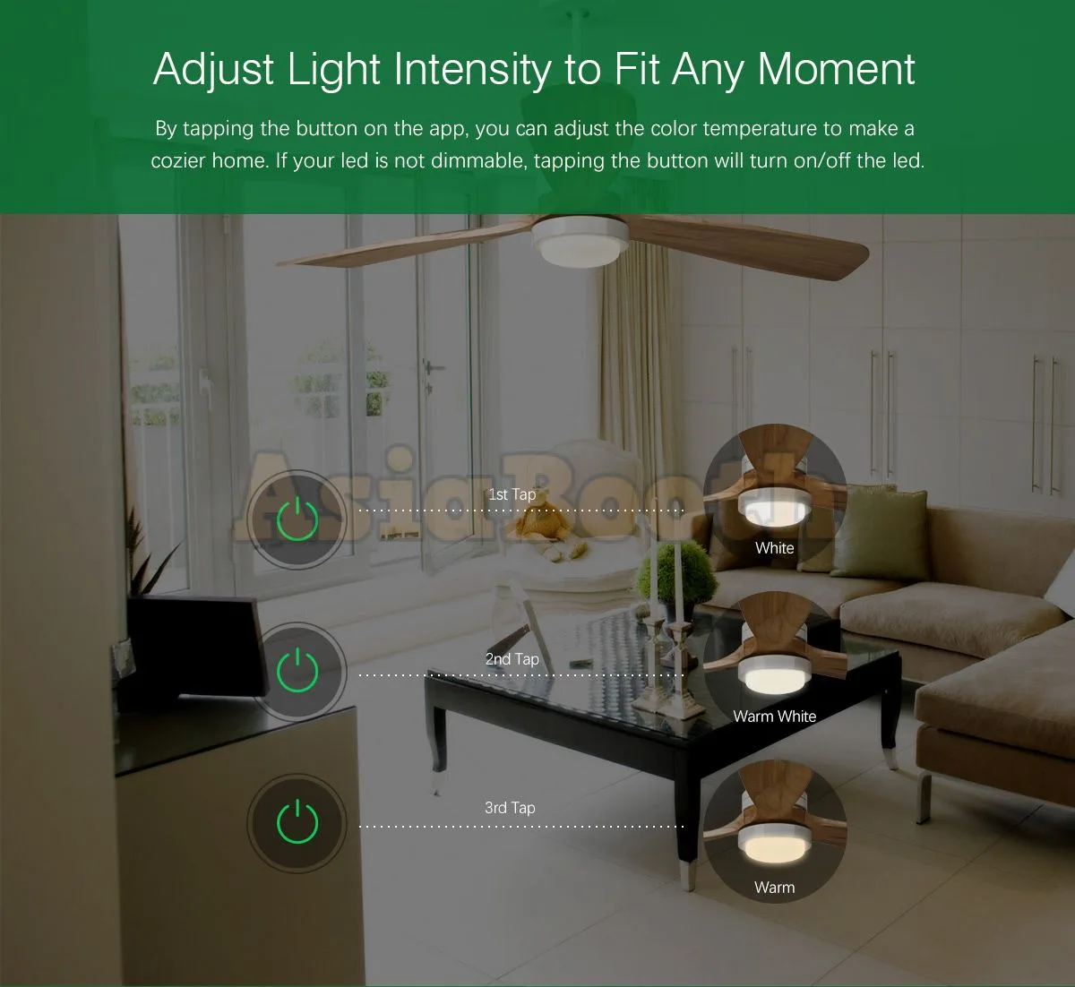 Sonoff iFan02 Wireless RF Ceiling Fan Smart Home System