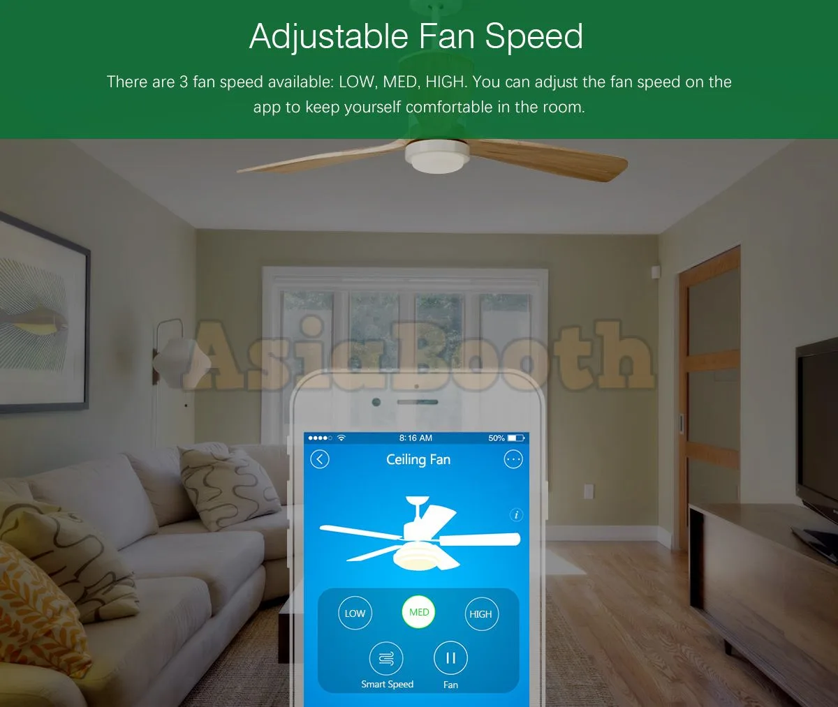 Sonoff iFan02 Wireless RF Ceiling Fan Smart Home System