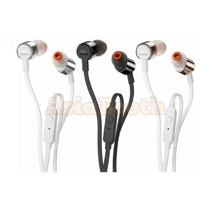 JBL T210 by Harman In Ear Stereo Headphone With Mic - Pure Bass Sound