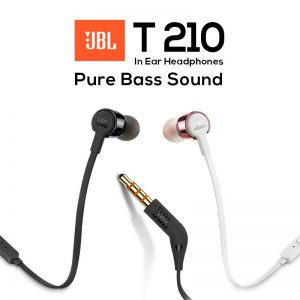 JBL T210 by Harman In Ear Stereo Headphone With Mic - Pure Bass Sound