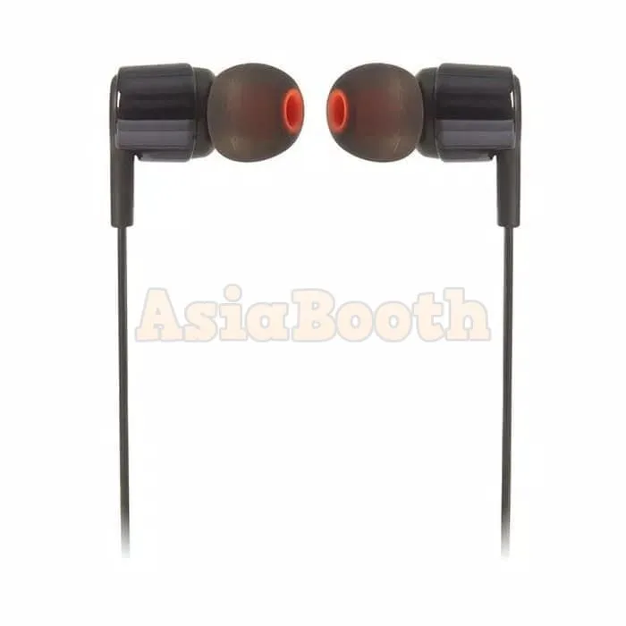 JBL T210 by Harman In Ear Stereo Headphone With Mic - Pure Bass Sound (Black)