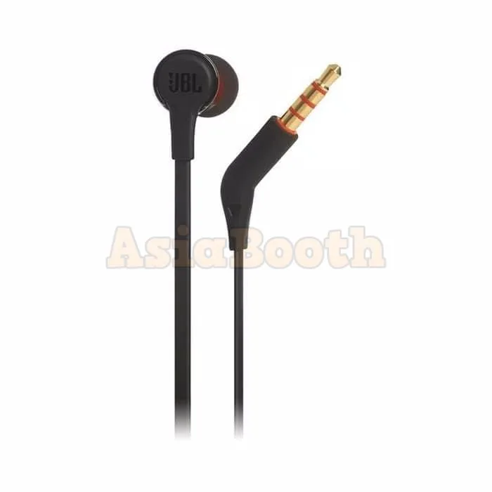 JBL T210 by Harman In Ear Stereo Headphone With Mic - Pure Bass Sound (Black)