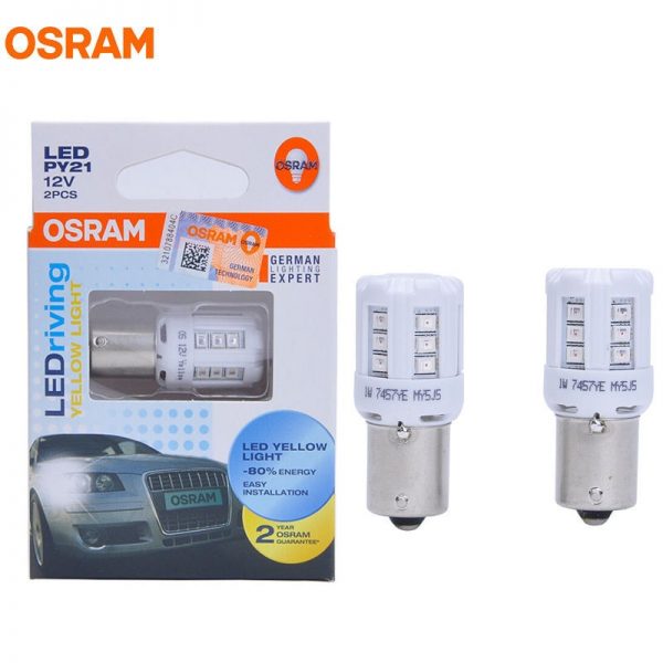 Py21 Mini OSRAM 7457YE LEDriving PY21 PY21W LED Yellow Light - Asia Booth