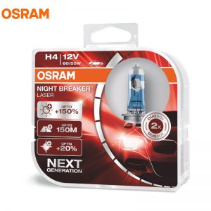 OSRAM Night Breaker Laser Next Generation Halogen Bulbs (H4)