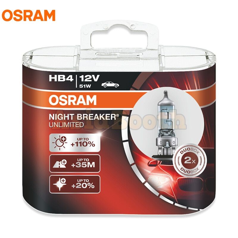 OSRAM Night Breaker Unlimited NBU Halogen Bulbs (H1, H4, H7, H11