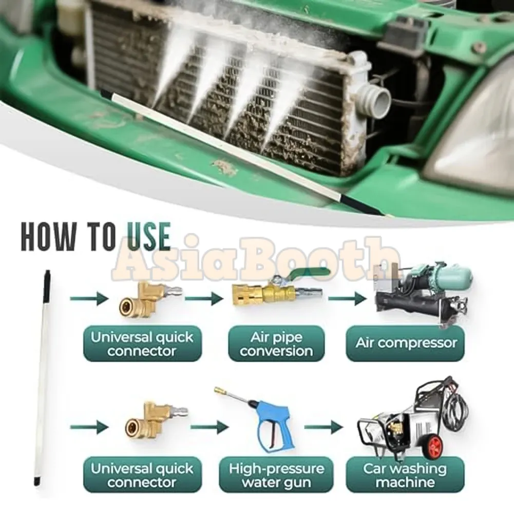 Car Radiator Cleaning Tool High Pressure Precision Narrow Flexible Cleaning - 60CM